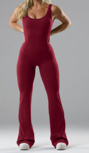 Slim Fit Backless Hip Raise Jumpsuit