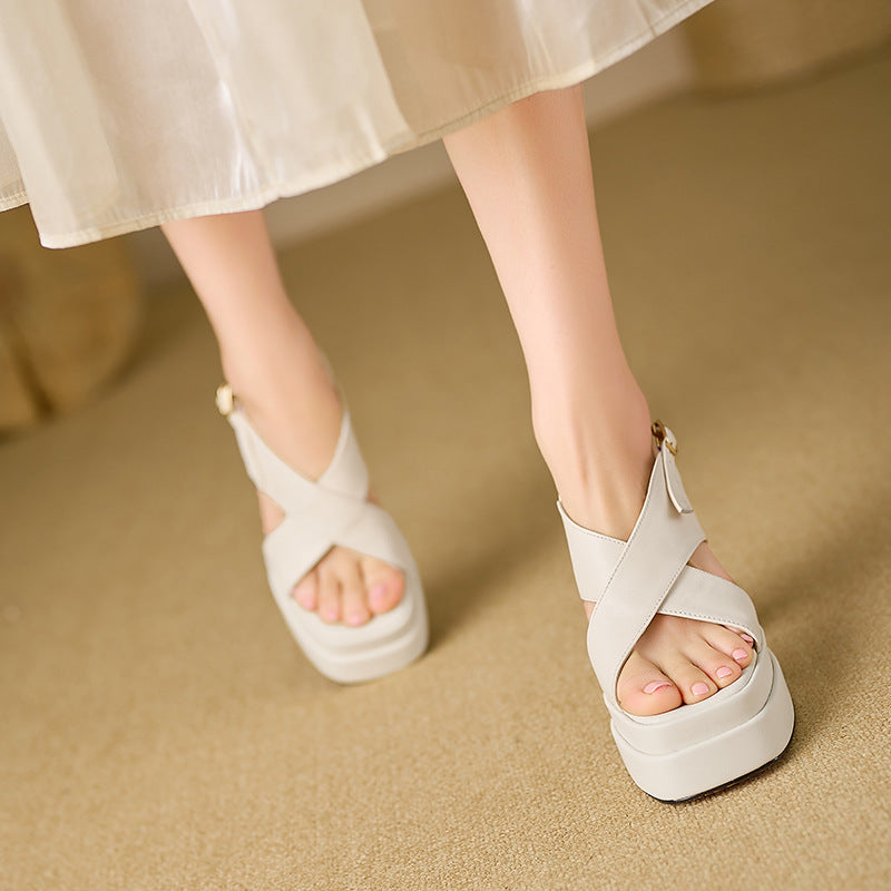 Personalized Peep Toe Sandals Women