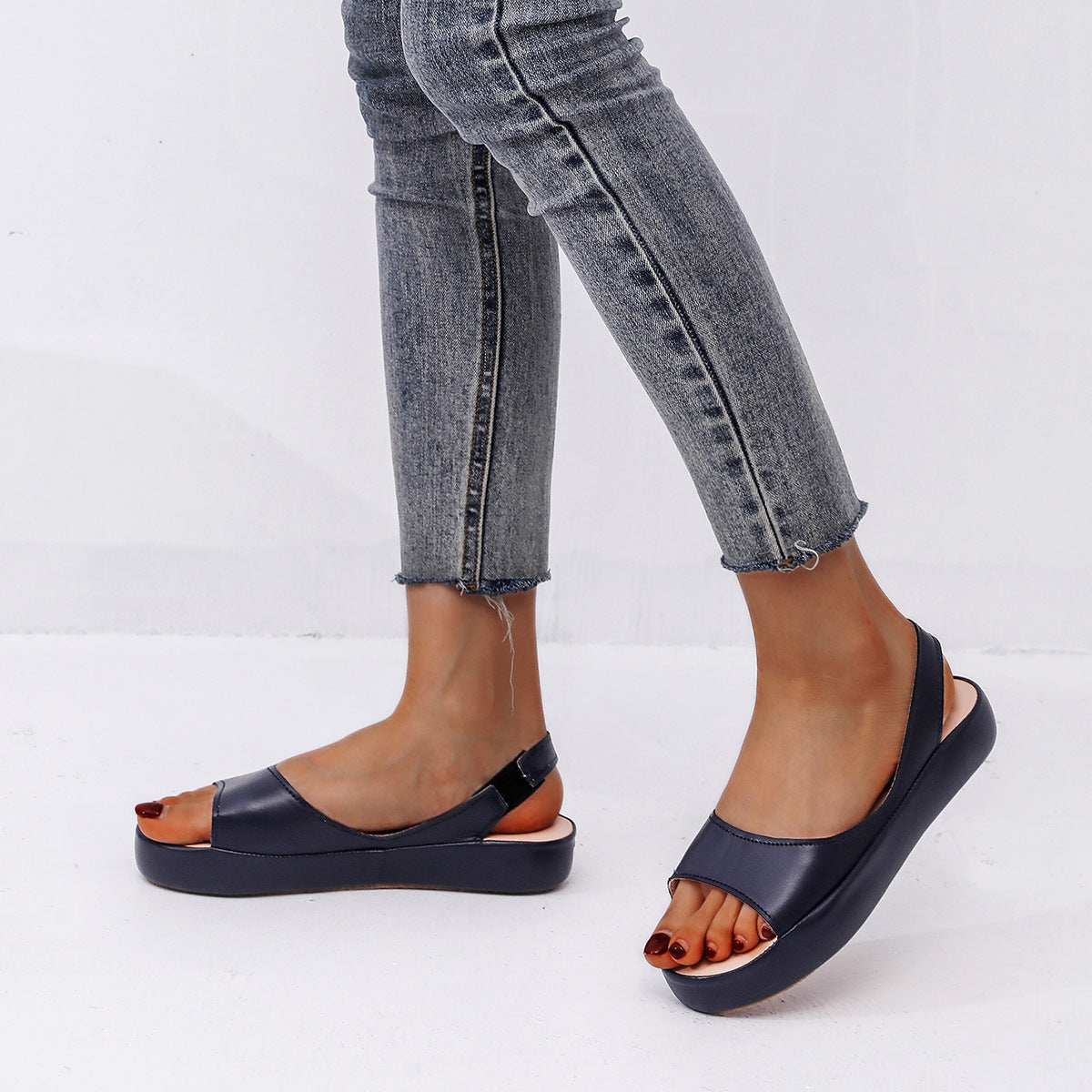 Women’s Fish Mouth Flat Sandals Summer