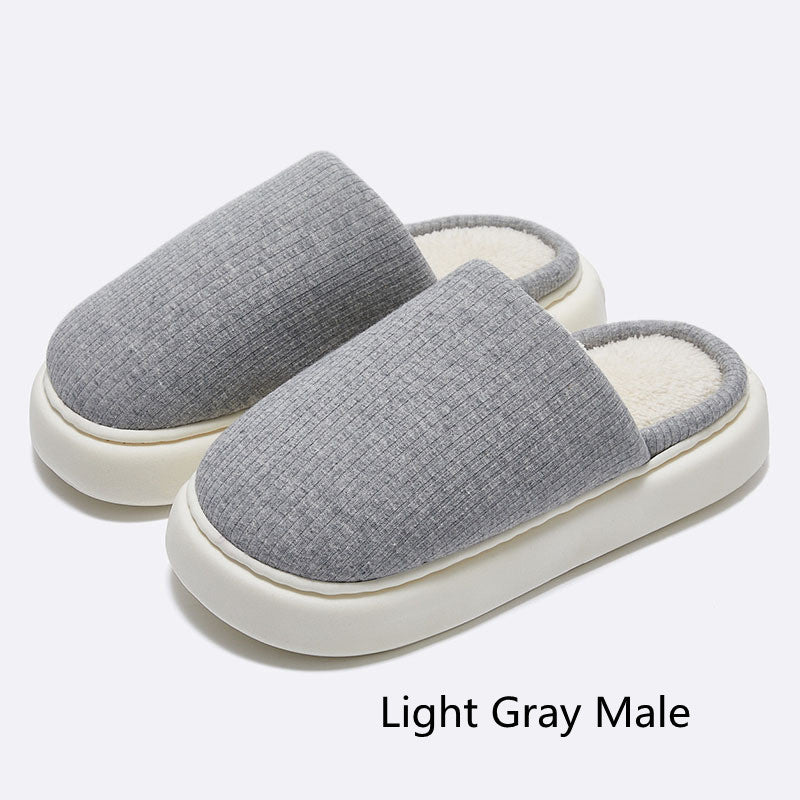 Knitted Cotton Latex Home Slippers
