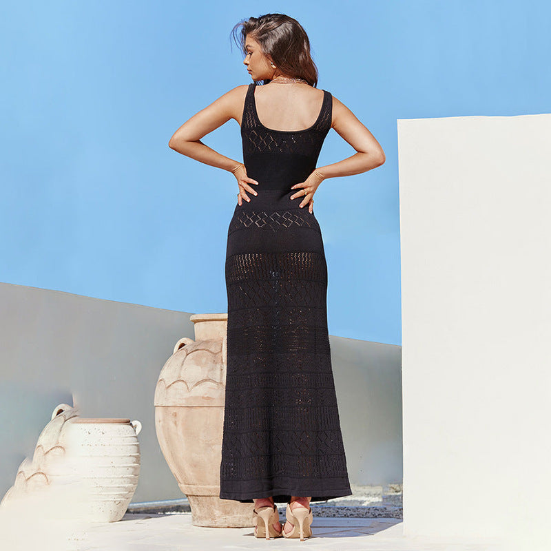 Strick-Strandrock für Damen