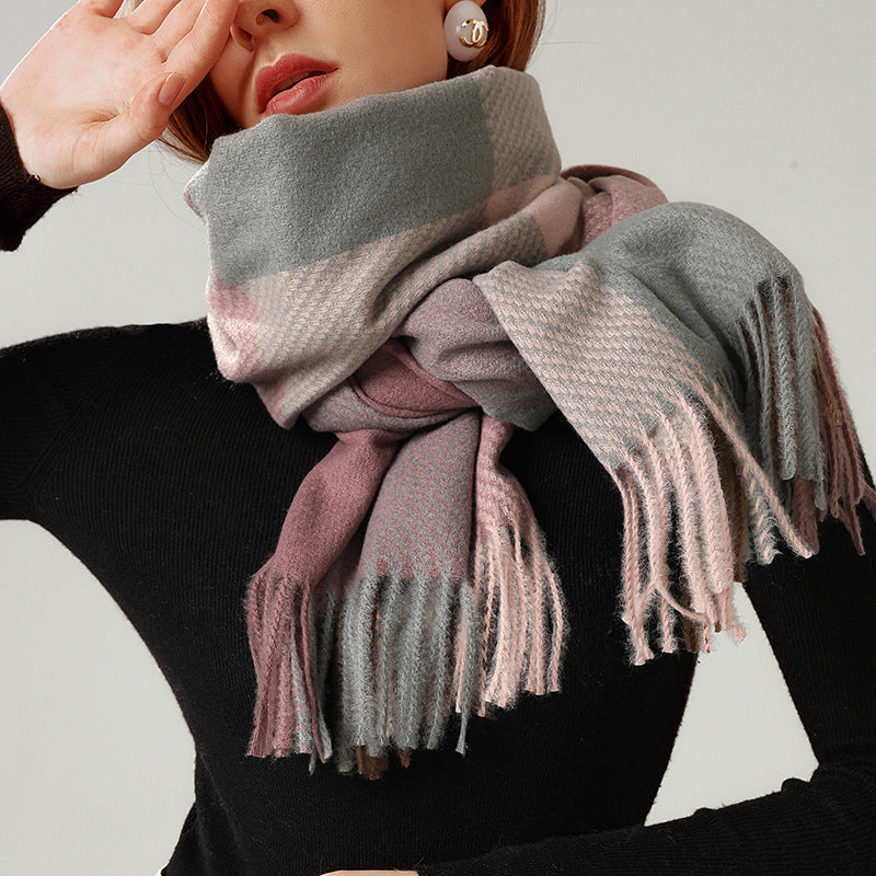 Thick Cashmere Tassel Winter Scarf