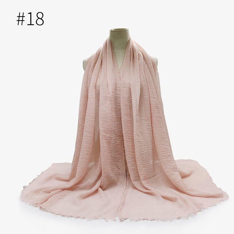 Bubble Cotton Scarf Hijab Wrap Shawl