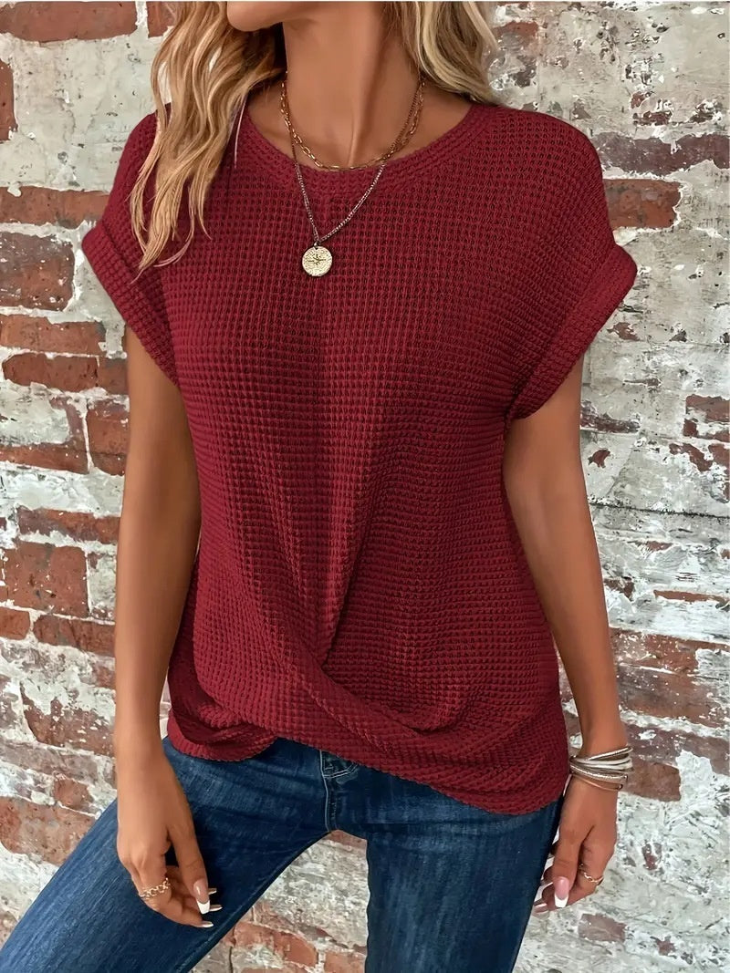 Women’s Waffle Knit Crew Tee