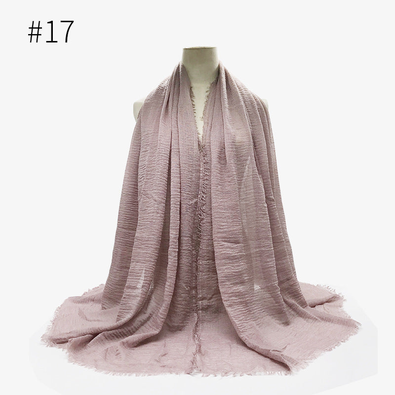 Bubble Cotton Scarf Hijab Wrap Shawl