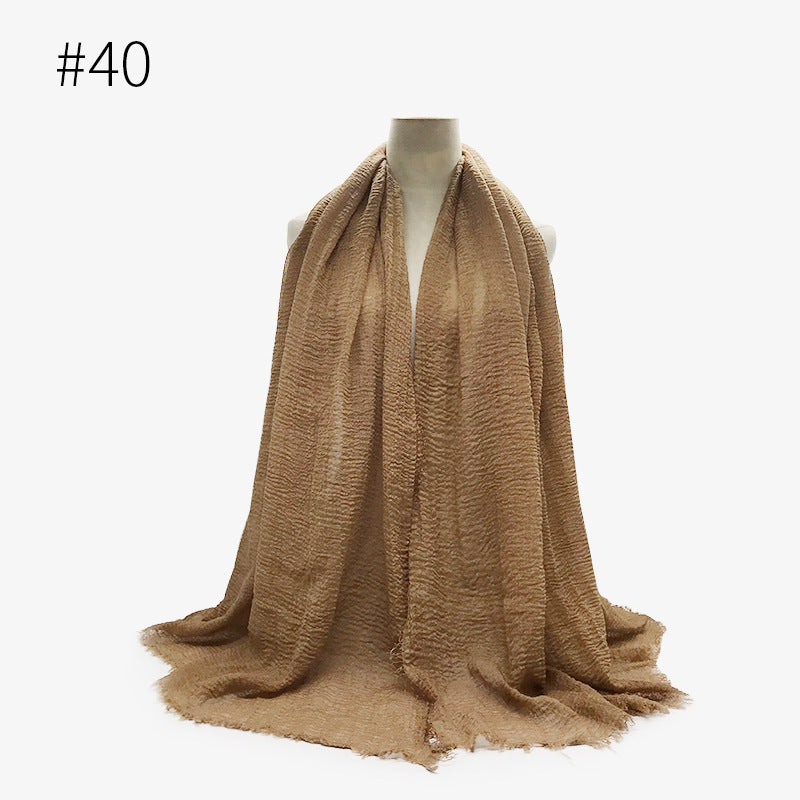 Bubble Cotton Scarf Hijab Wrap Shawl
