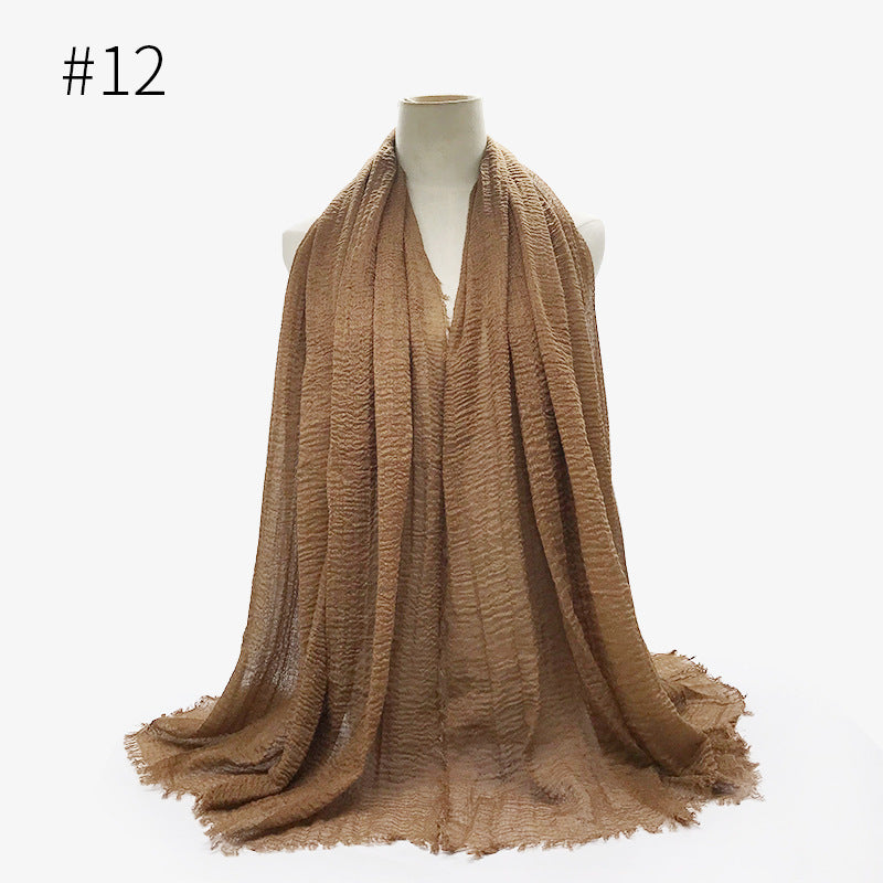 Bubble Cotton Scarf Hijab Wrap Shawl