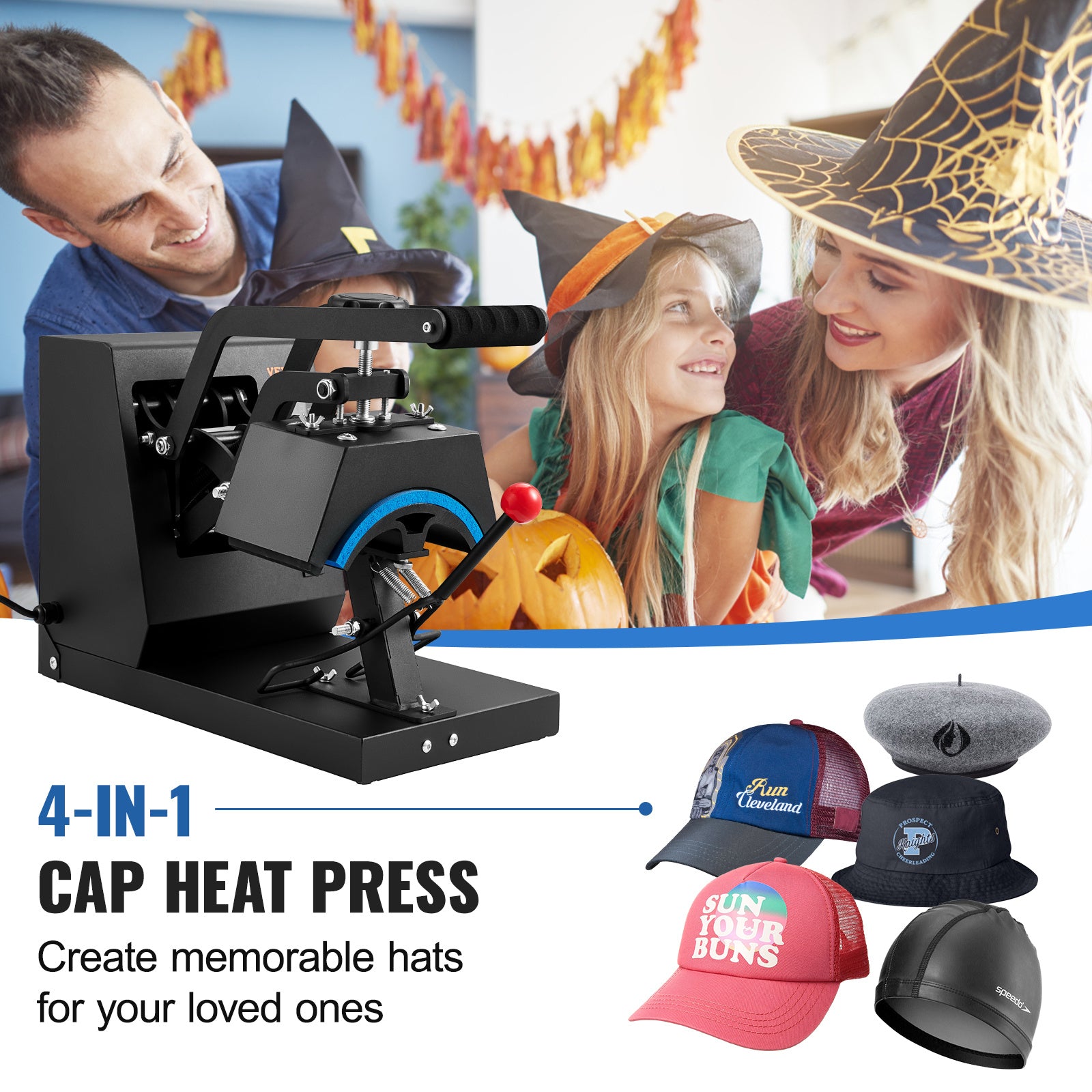 VEVOR 6x3in Hat Heat Press Machine