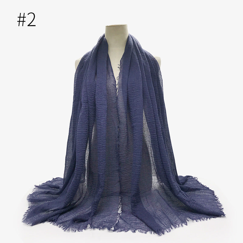 Bubble Cotton Scarf Hijab Wrap Shawl