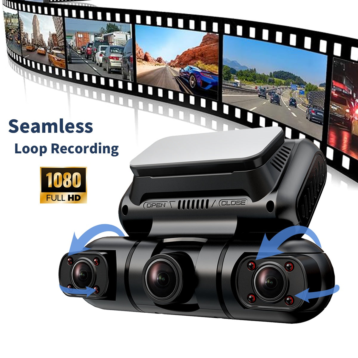 Hainatech 360° 4-Channel Dash Cam with GPS