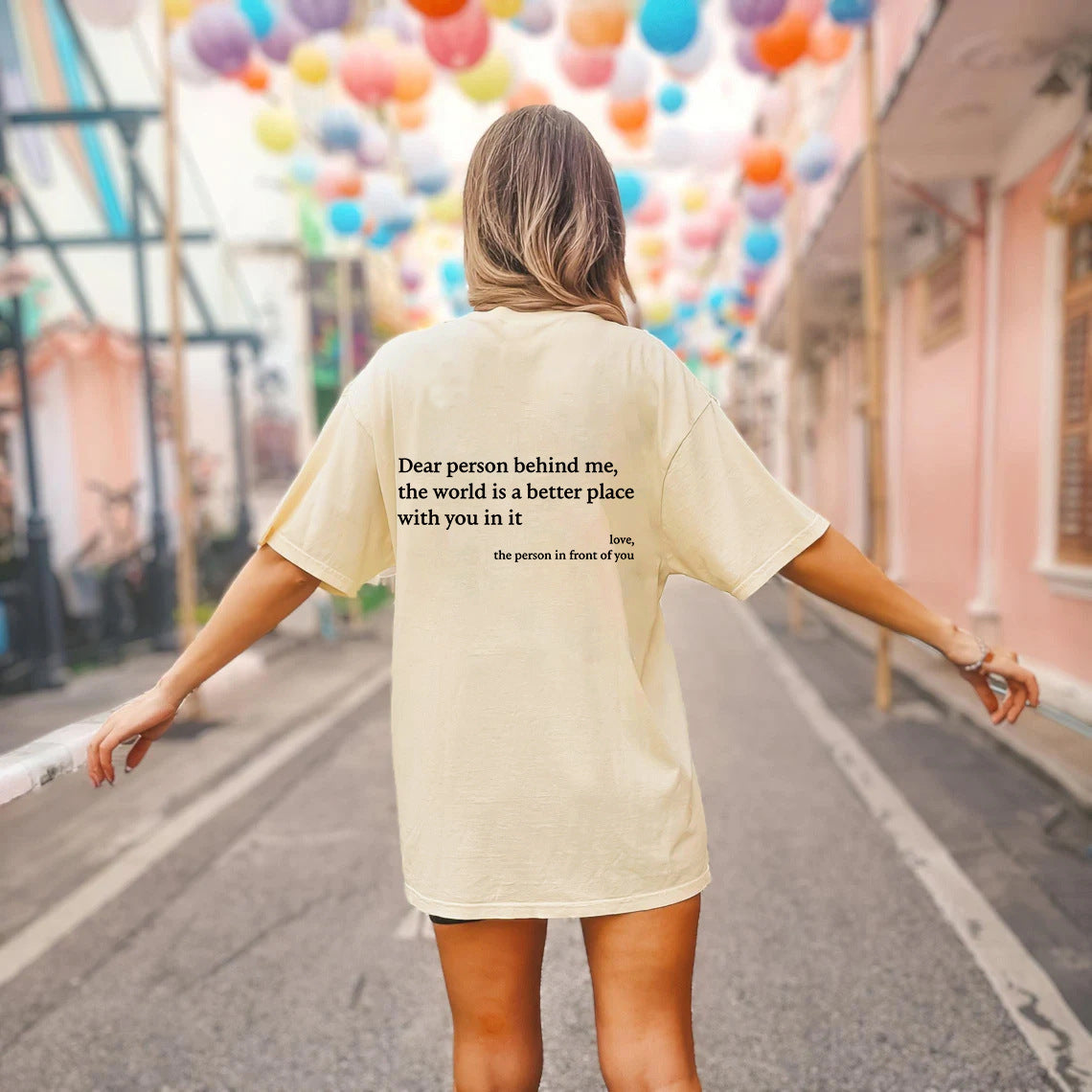 Women’s Letter Print Slogan Tee