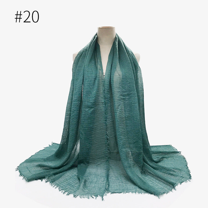 Bubble Cotton Scarf Hijab Wrap Shawl