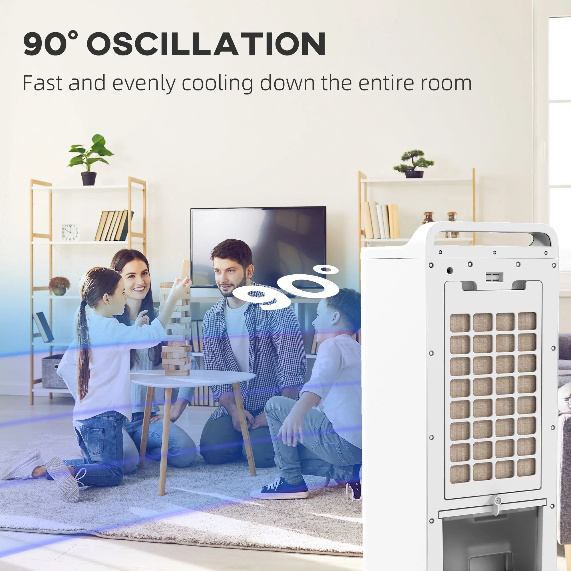 HOMCOM 3-in-1 Evaporative Ice Cooler