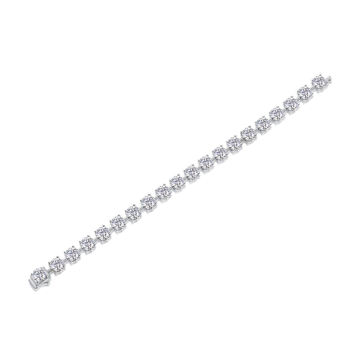 About Time Mossan Diamant-Silberarmband
