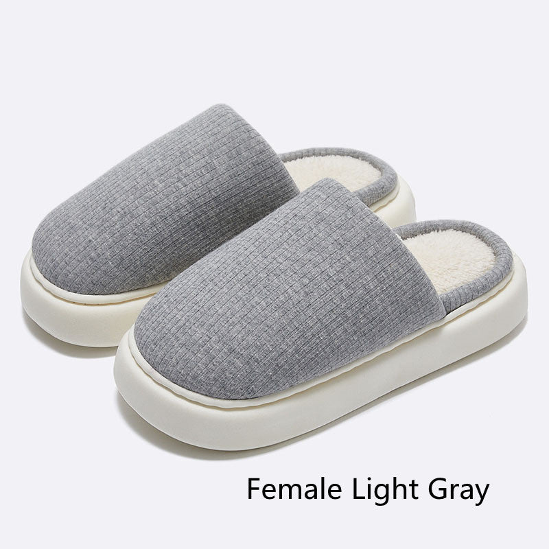 Knitted Cotton Latex Home Slippers