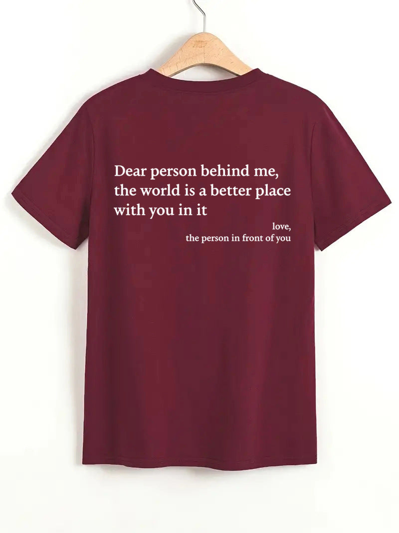 Women’s Letter Print Slogan Tee