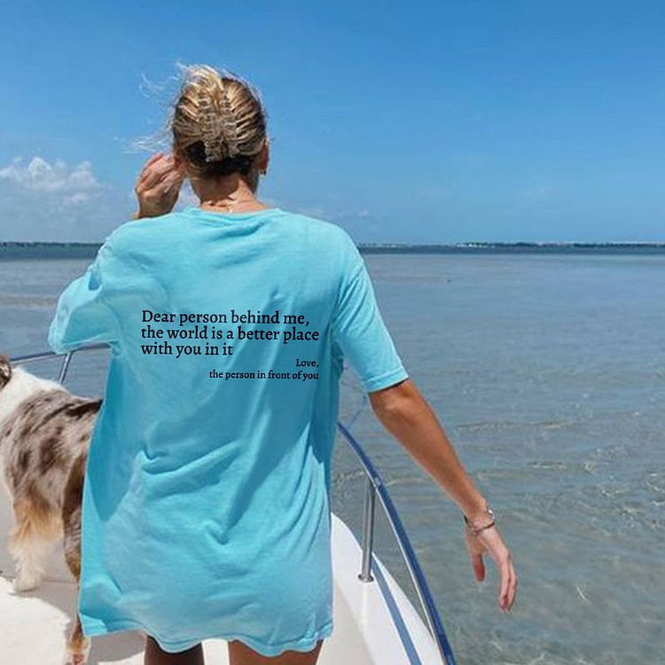 Women’s Letter Print Slogan Tee