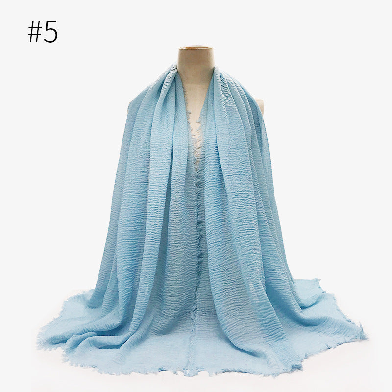 Bubble Cotton Scarf Hijab Wrap Shawl