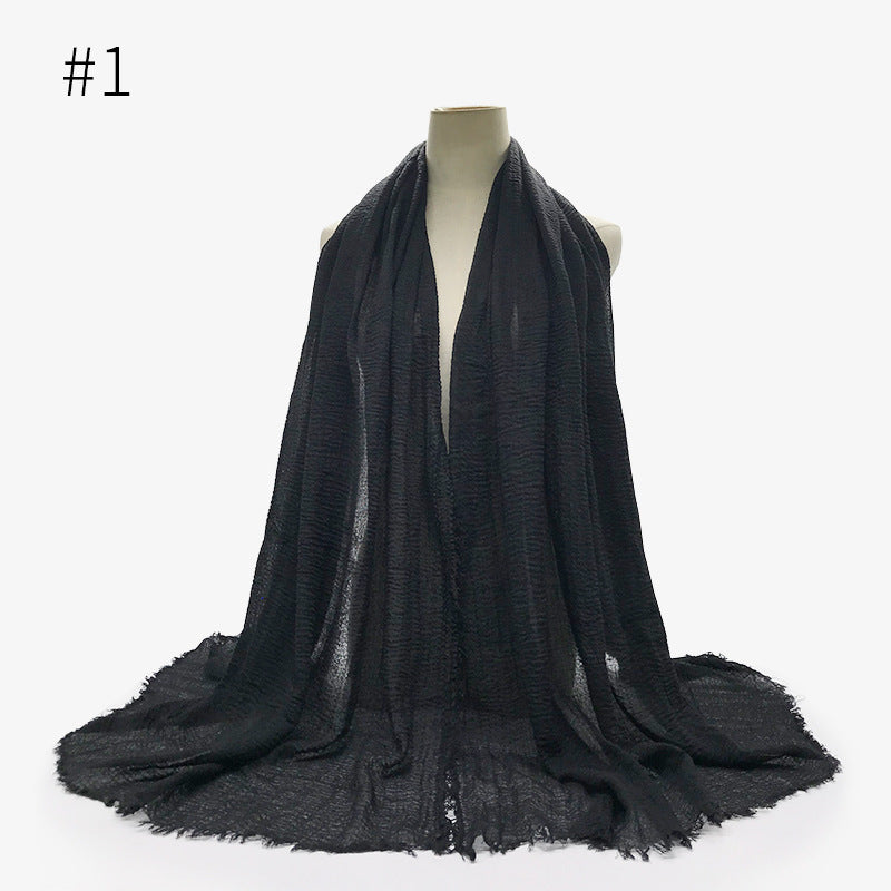 Bubble Cotton Scarf Hijab Wrap Shawl