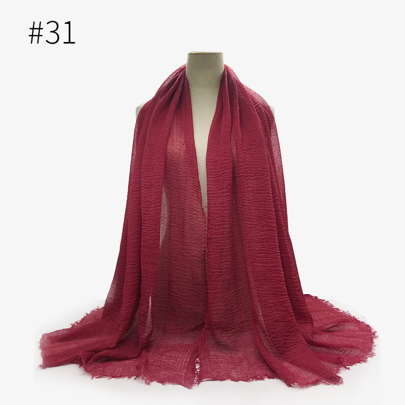 Bubble Cotton Scarf Hijab Wrap Shawl