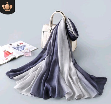 Gradient Silk Scarf Beach Shawl Wrap