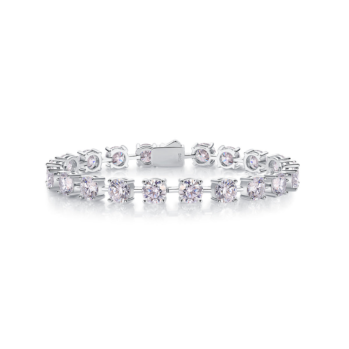 About Time Mossan Diamant-Silberarmband