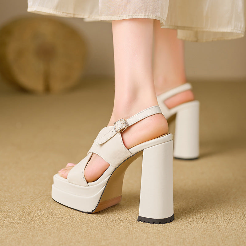 Personalized Peep Toe Sandals Women