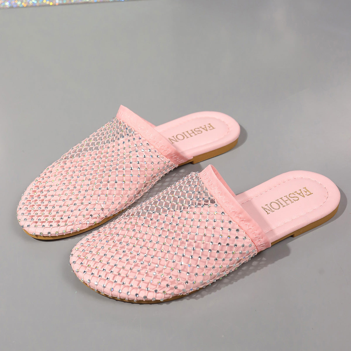 Transparent Rhinestone Hollow Sandals Women
