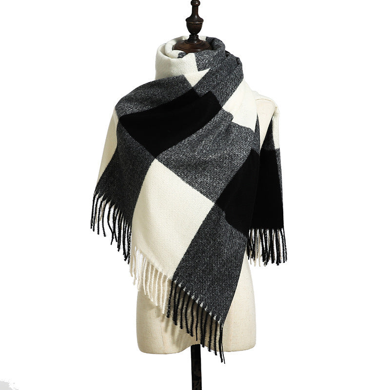 Thick Cashmere Tassel Winter Scarf