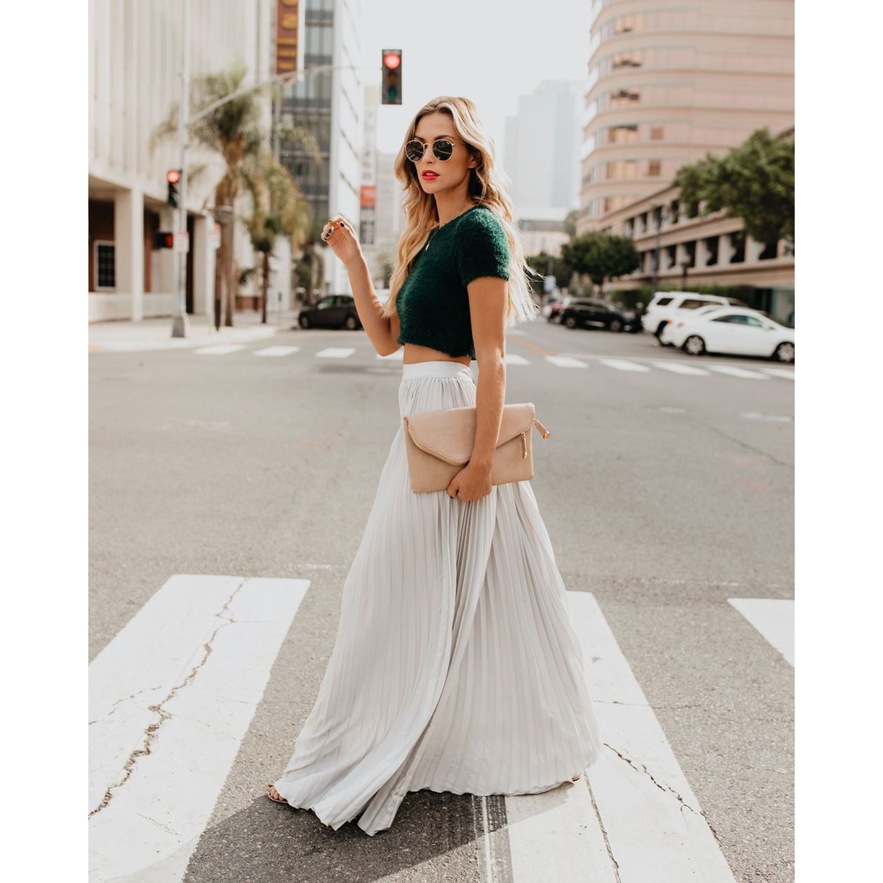 Women Casual High Waist Long Skirt