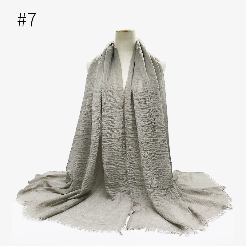 Bubble Cotton Scarf Hijab Wrap Shawl