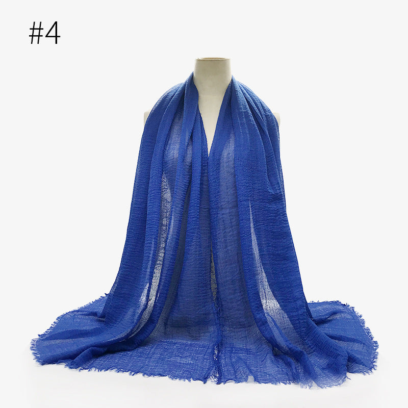 Bubble Cotton Scarf Hijab Wrap Shawl