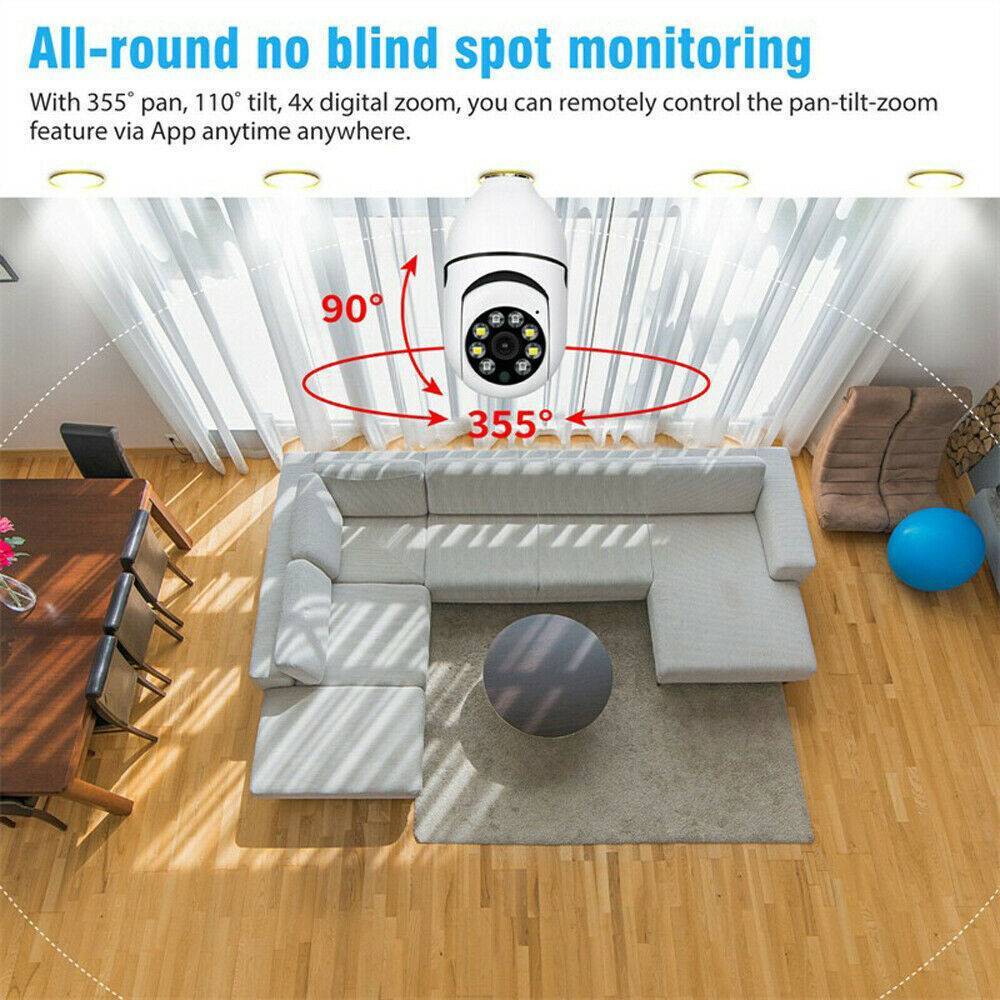 Smart Home E27 Bulb Camera