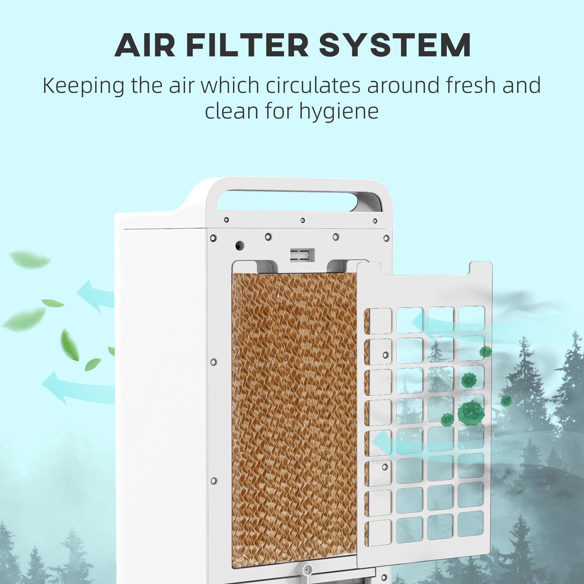 HOMCOM 3-in-1 Evaporative Ice Cooler