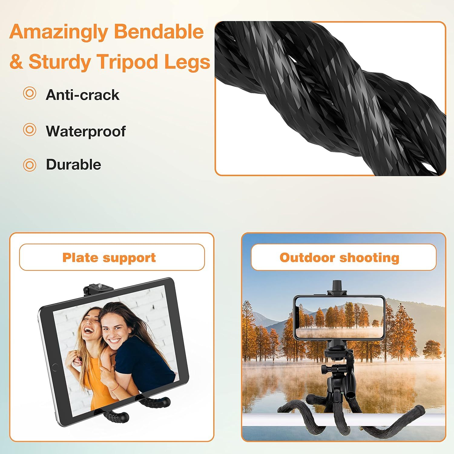 Flexibler Selfie-Stick mit Stativ für Telefone