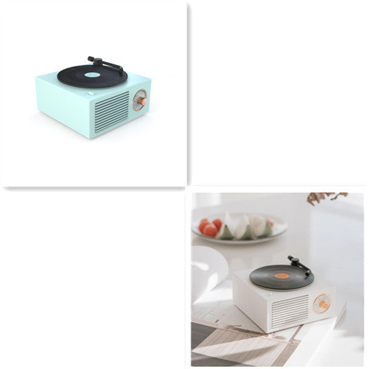 Mini haut-parleur phonographe Bluetooth rétro