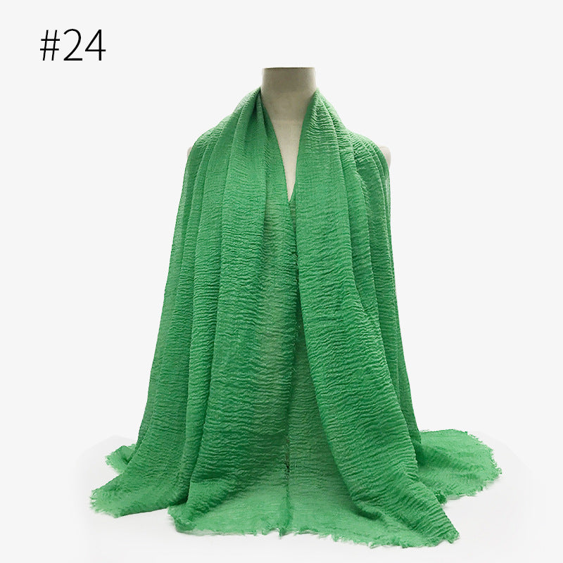 Bubble Cotton Scarf Hijab Wrap Shawl