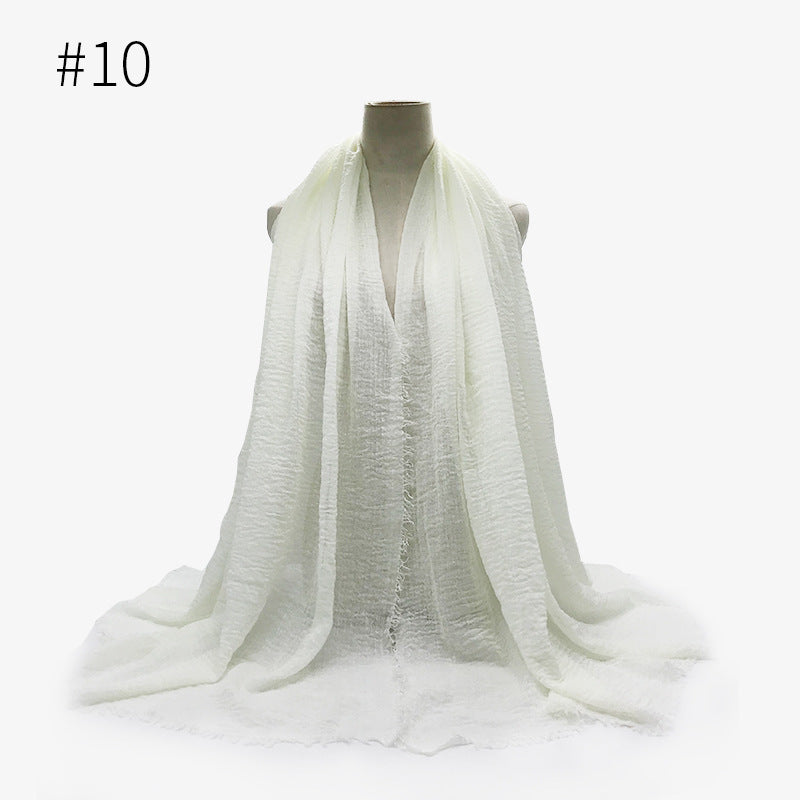 Bubble Cotton Scarf Hijab Wrap Shawl