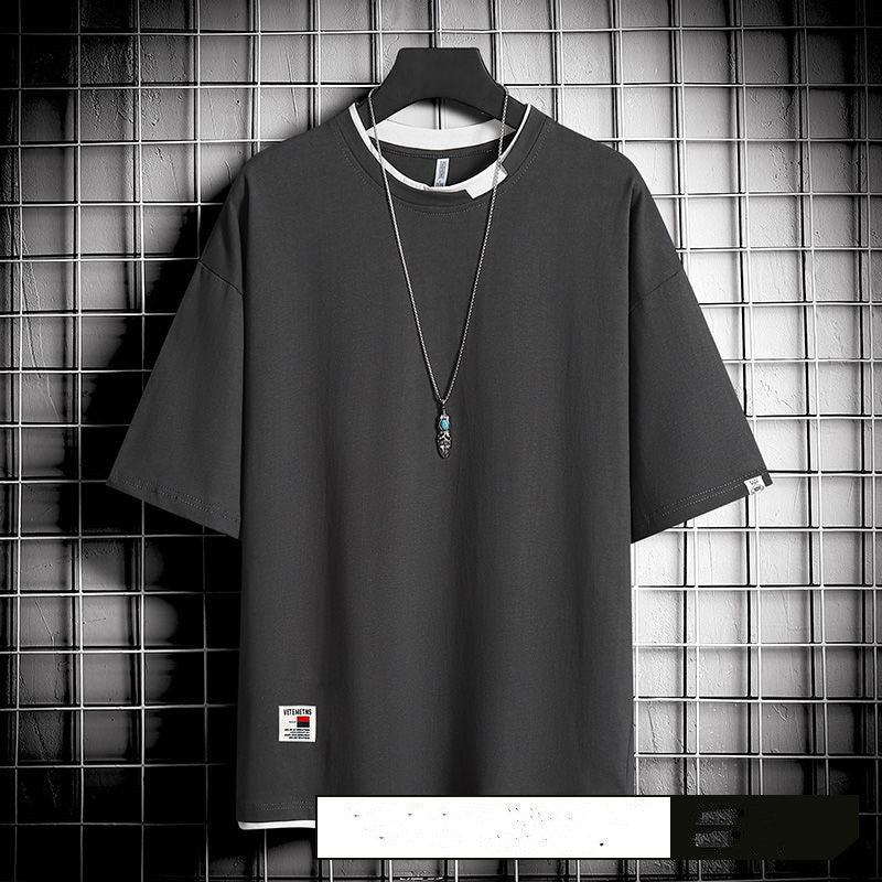 T-shirt ample style Hong Kong pour homme