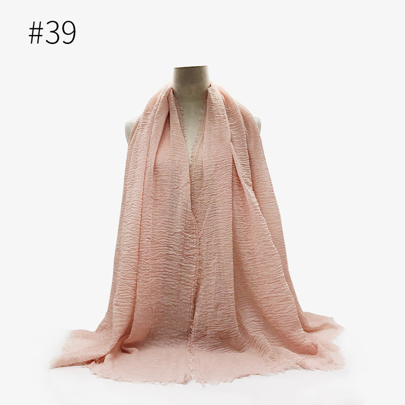 Bubble Cotton Scarf Hijab Wrap Shawl