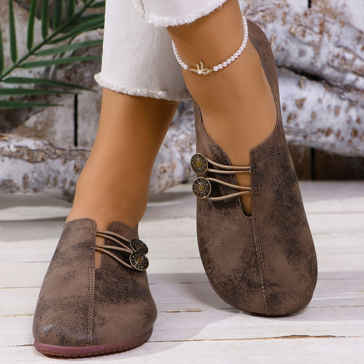 Women’s Square Toe Slip-On Flat Sandals