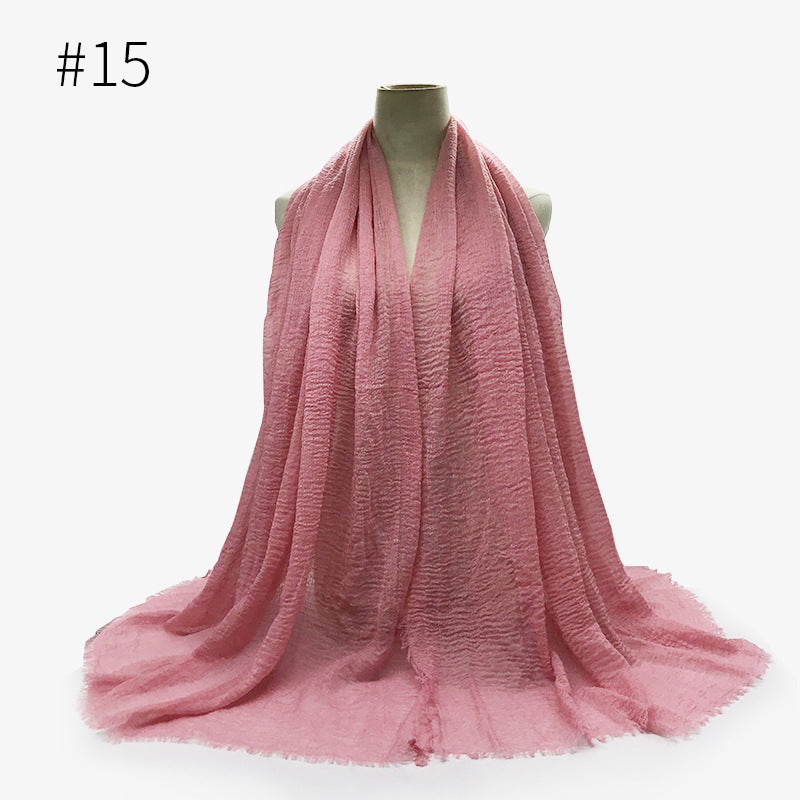 Bubble Cotton Scarf Hijab Wrap Shawl