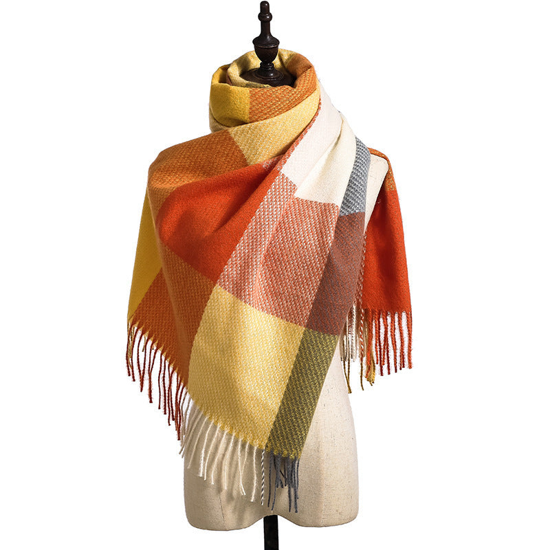 Thick Cashmere Tassel Winter Scarf