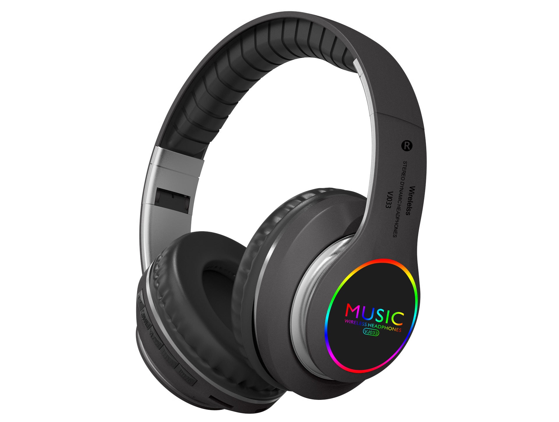 Folding LED Wireless Over-Ear Sports Headphones