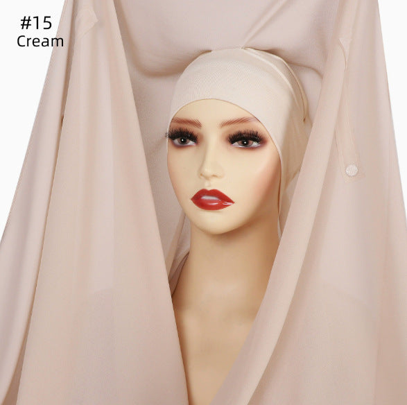 Lazy Chiffon Magnetic Headscarf