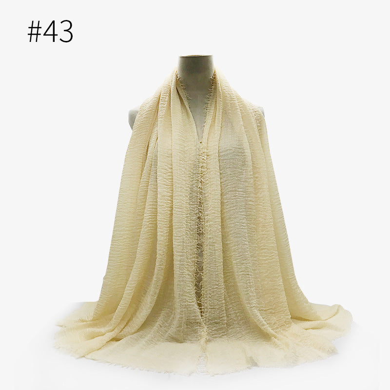 Bubble Cotton Scarf Hijab Wrap Shawl