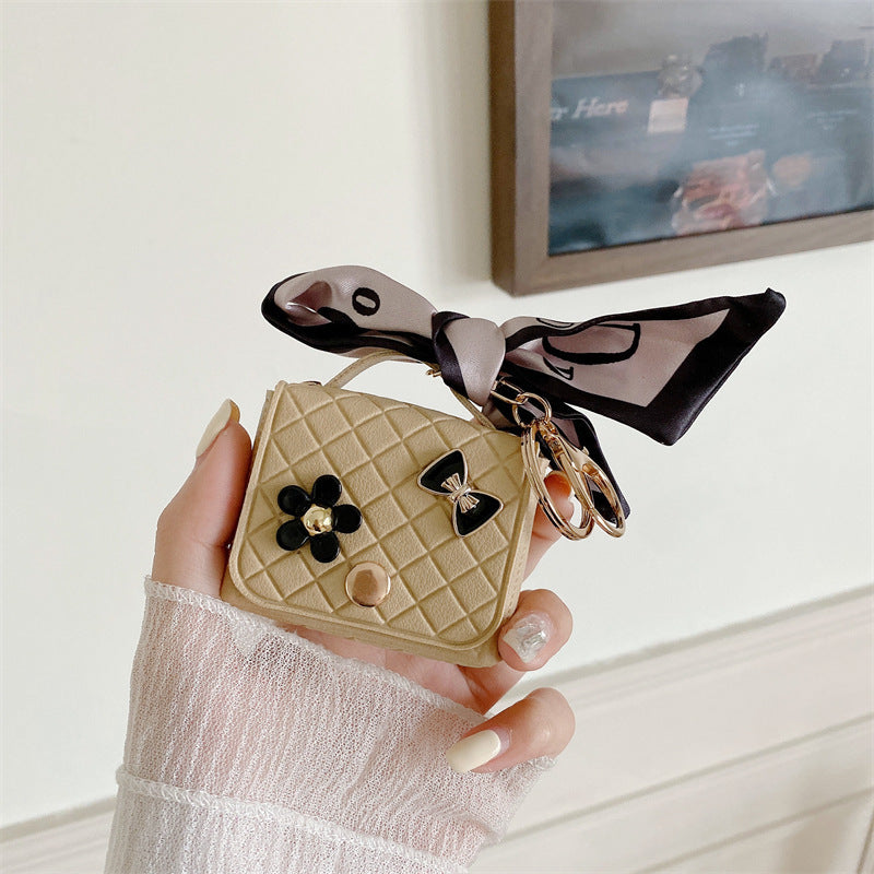 Korean Silk Scarf Earphone Pouch
