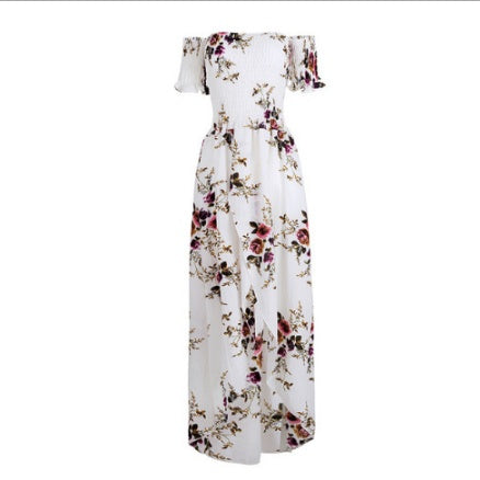 Boho Off Shoulder Sommer Strandkleid