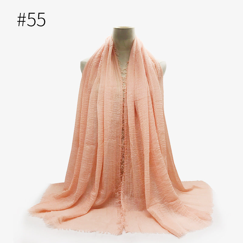 Bubble Cotton Scarf Hijab Wrap Shawl