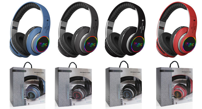 Folding LED Wireless Over-Ear Sports Headphones